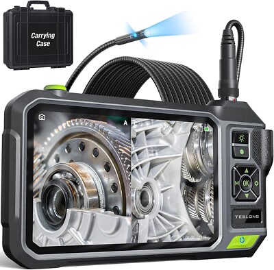 Teslong Triple Lens Borescope with 7'' IPS Screen Automotive Mechanic Scope Tool