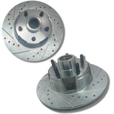 1964-69 Ford Mustang V8 Front Disc Brake Rotors PAIR D/S Zinc Coated 5406