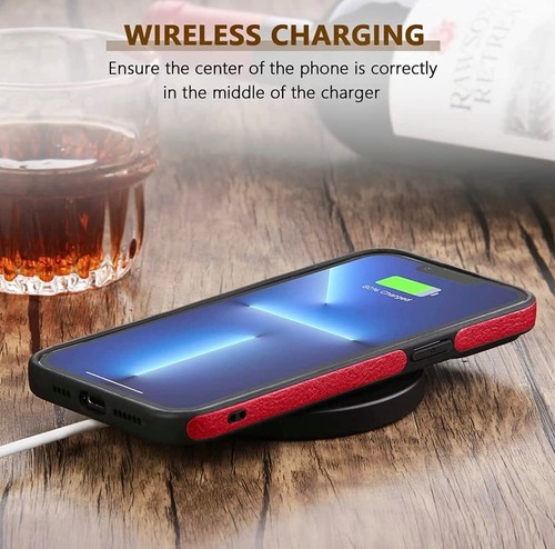 For iPhone 14 Plus 13 12 11 Pro Max Leather Case Cover + Screen & Lens Protector - Picture 37 of 37
