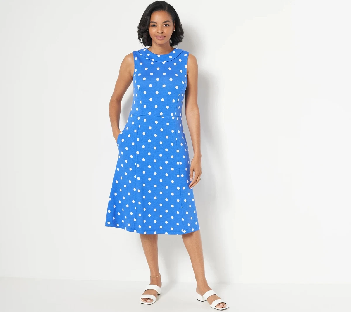 Qvc susan graver polka dot sale dress