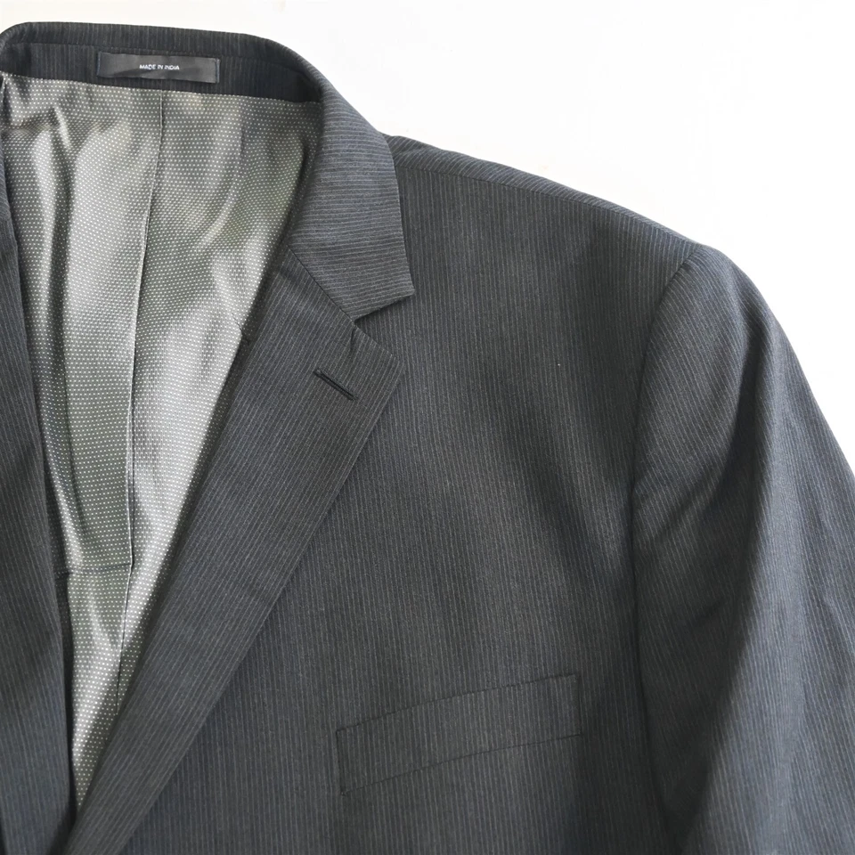 Joseph Abboud 48R Gris Rayas Lana Hombres Blazer Traje Chaqueta Abrigo Deportivo Foto 2 de 4