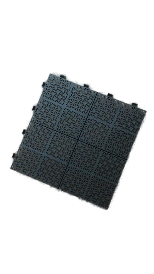 11x Kunststofffliesen Terrassenfliesen Bodenfliesen 30 x 30 cm schwarz (207176)