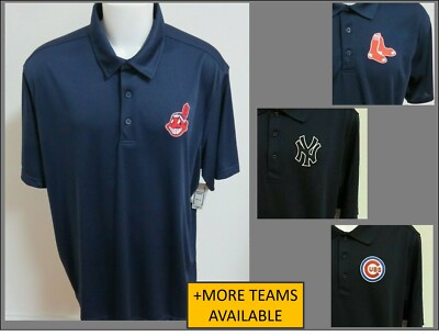 New S-3XL Navy Blue Mlb Men's Poly #44C Polo Shirt