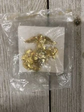 USMC Officer’s Equipment Company Anodized Globe And Anchor Insignia Pin Large