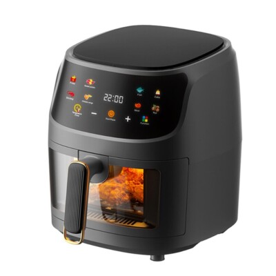  Fritteuse 5 Liter transparent neu großes Fassungsvermögen Touchscreen Multifunktion 