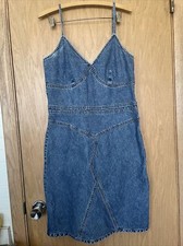 Vintage Tommy Hilfiger sz 12 Denim Dress Y2k 2000s