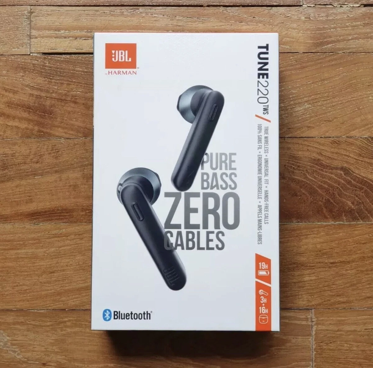 mental opstrøms ujævnheder JBL Harman Tune 220 TWS Bluetooth True Wireless Earbuds Black | eBay