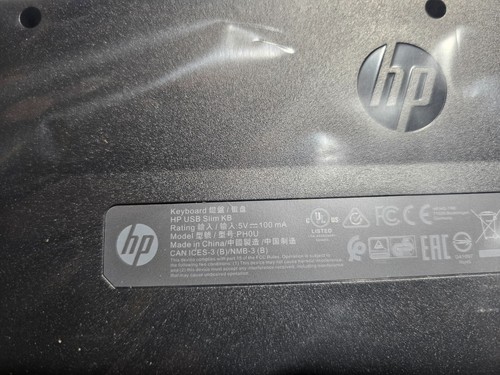 HP 803181-001 USB Slim US Wired Keyboard PH0U sp 803823-001 q-ty - Picture 3 of 3