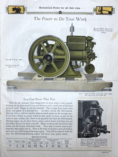SUPER Rare Catalog- McCormick Deering - Power that Pays 1919 - Hit Miss Engines - Picture 4 of 15