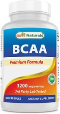 Best Naturals BCAA Branch Chain Amino Acid, 3200mg per Serving, 400 Capsules 