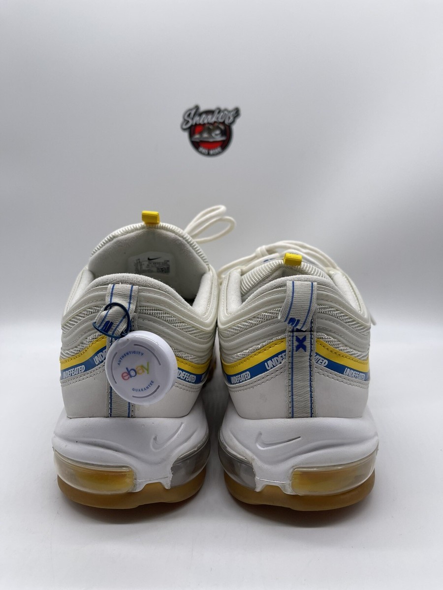 Nike Air Max 97 Ucla X Undefeated 3M White Blue Yellow DC4830-100 Size 14