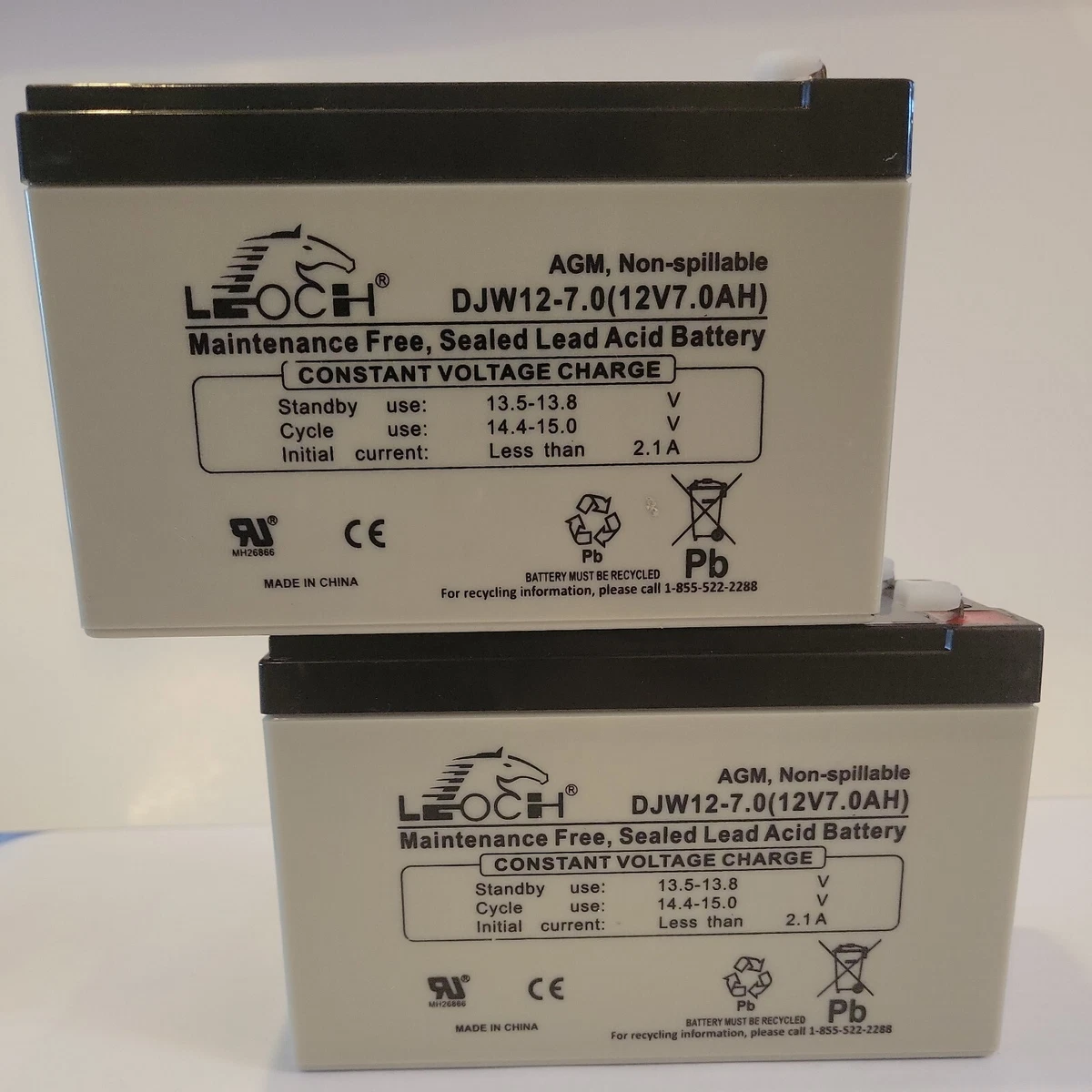 2( Two) Lift Master 29- NP712 Sealed 12 V 7 Ah Lead- Acid 