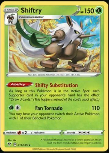 Pokemon - Shiftry - 012/185 - Rare - Vivid Voltage - NM/M - New