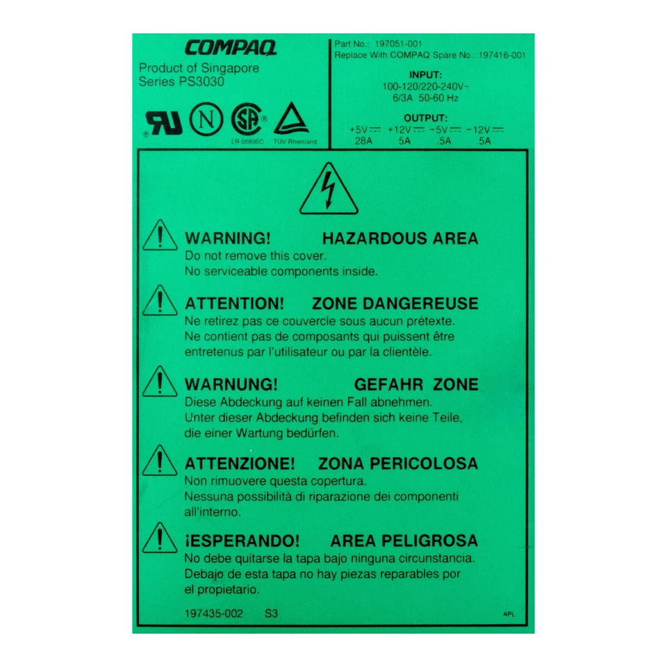 Netzteil COMPAQ 197416-001 200W PSU 197051-001 PS3030 für PROSIGNIA - Bild 3 von 3