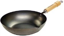River Light Iron Stir-Fry Pot Kiwame Japan 24cm IH Compatible Wok Made in Japan