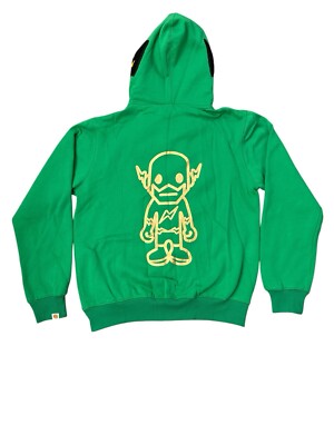 Rare Flash x BABY MILO A Bathing Ape BAPE Full Zip Hoodie Men's