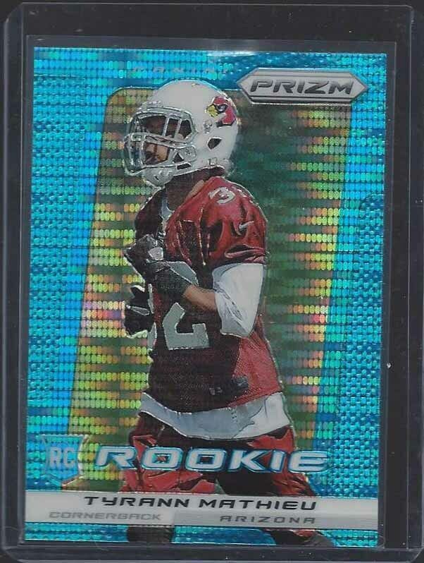 TYRANN MATHIEU 2013 PANINI PRIZM LIGHT BLUE PULSAR PRIZMS ROOKIE RC #296