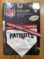 NWT NFL NE Patriots Collar Bandana Pet Dog Wear Reflective Size M