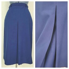 Vintage New Attitude Blue Skirt with Center Pleat 27" Waist Size 4/S 
