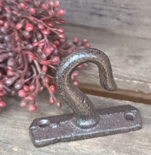 ❤ Kleiner Deckenhaken Haken Garderobe Blumenampel Gusseisen Antiklook braun ❤