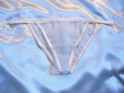 Höschen weiß transparent ohne Zwickel 36 38 40 42 44 46 48