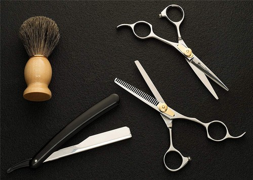 6" Salon Hairdressing Barber Scissors Set Hair Cutting Thinning Shears Tool Kit - Picture 8 of 12