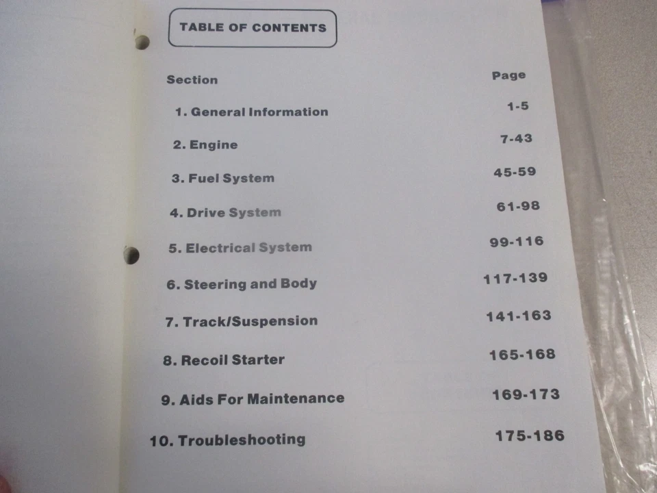 Arctic Cat Factory Service Repair Shop Manual 1986 AFS Models - Image 3 of 4