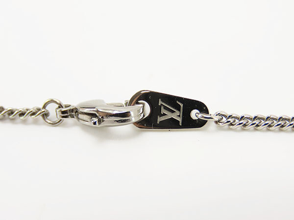 Auth LOUIS VUITTON LV Instinct Necklace Pendant M00521 Mint