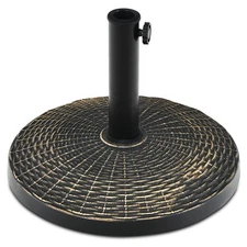 Costway 26.5lbs Patio Market Umbrella Base Stand Heavy-duty Resin Round