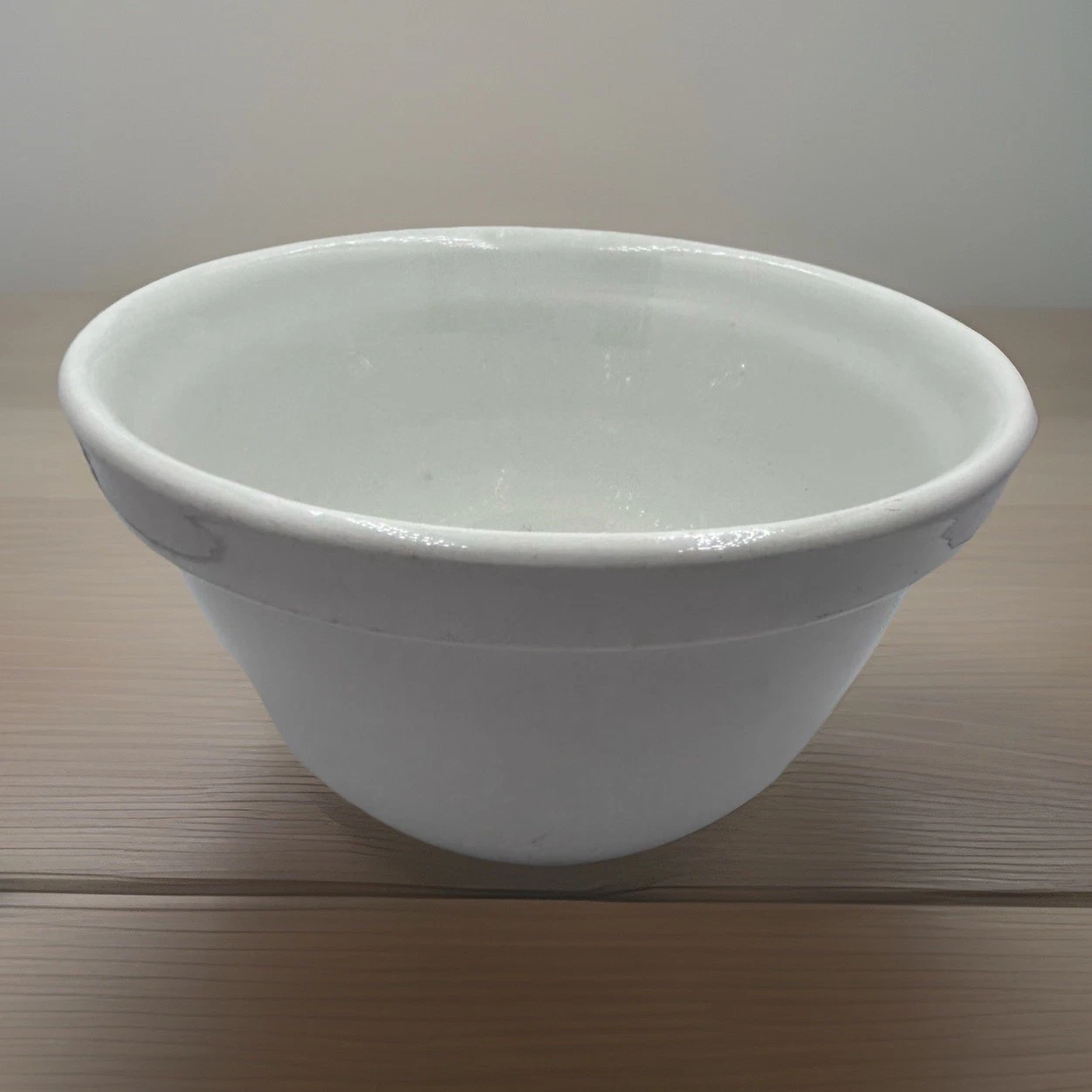 W.Adams 1920-30s Ironstone Bowl Classic Farmhouse Pudding Bowl 8" X4"