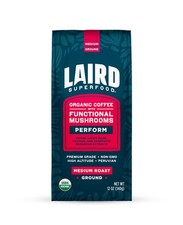 Peruvian Medium Roast Coffee with Functional Mushrooms, Certified Organic Per...