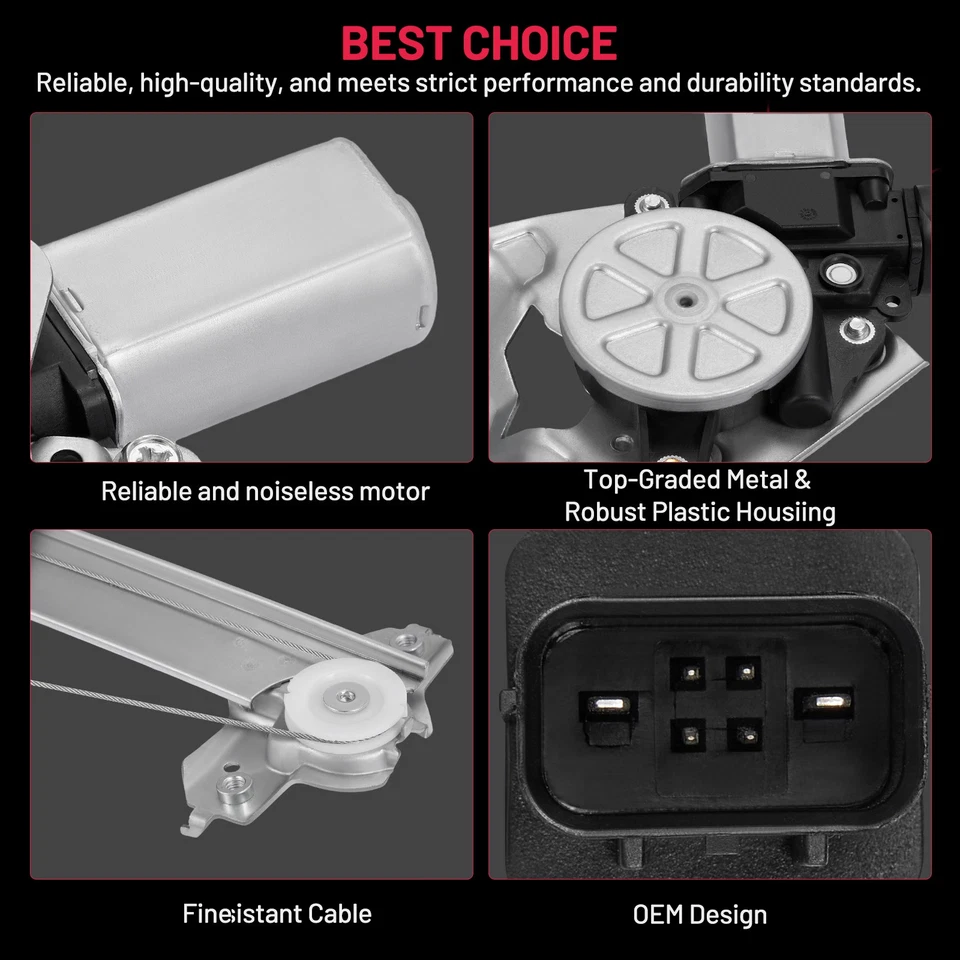 For Honda Fit 2009-2014 Front Right Passenger Power Window Regulator w/ Motor - Image 2 of 4