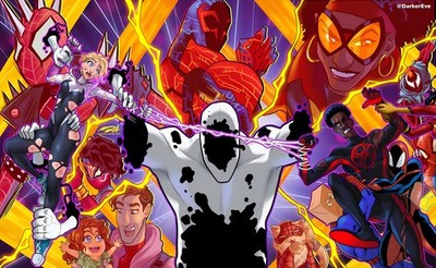 Marvel spiderverse spiderman into the spiderverse Custom Gaming Mat Desk 7505