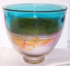 Earl O James Art Glass Bowl - Signed Vintage ...