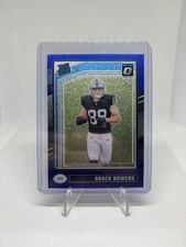 2024 Donruss Optic Brock Bowers Rated Rookie Blue Glitter RC #215 CASE HIT SSP