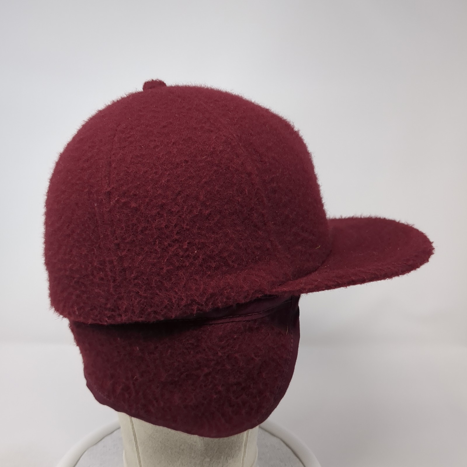 Unbranded Fitted Trapper Hat Red Medium Solid Fle… - image 5