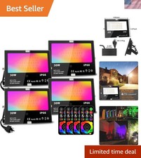 Color-Changing 30W LED Flood Light with Remote - Perfect for Parties Events