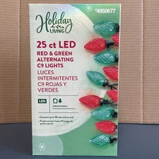 Holiday Living 25-Count 13 ft Red/Green C9 LED Plug-In Christmas Light String