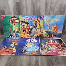 Lot of 6 Disney Laserdisc, Bambi Lion King Jungle Book Alice In Wonderland