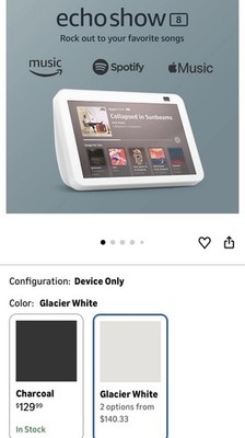 Amazon Echo Show 8 (2nd Gen) Smart Display Speaker Charcoal (Model