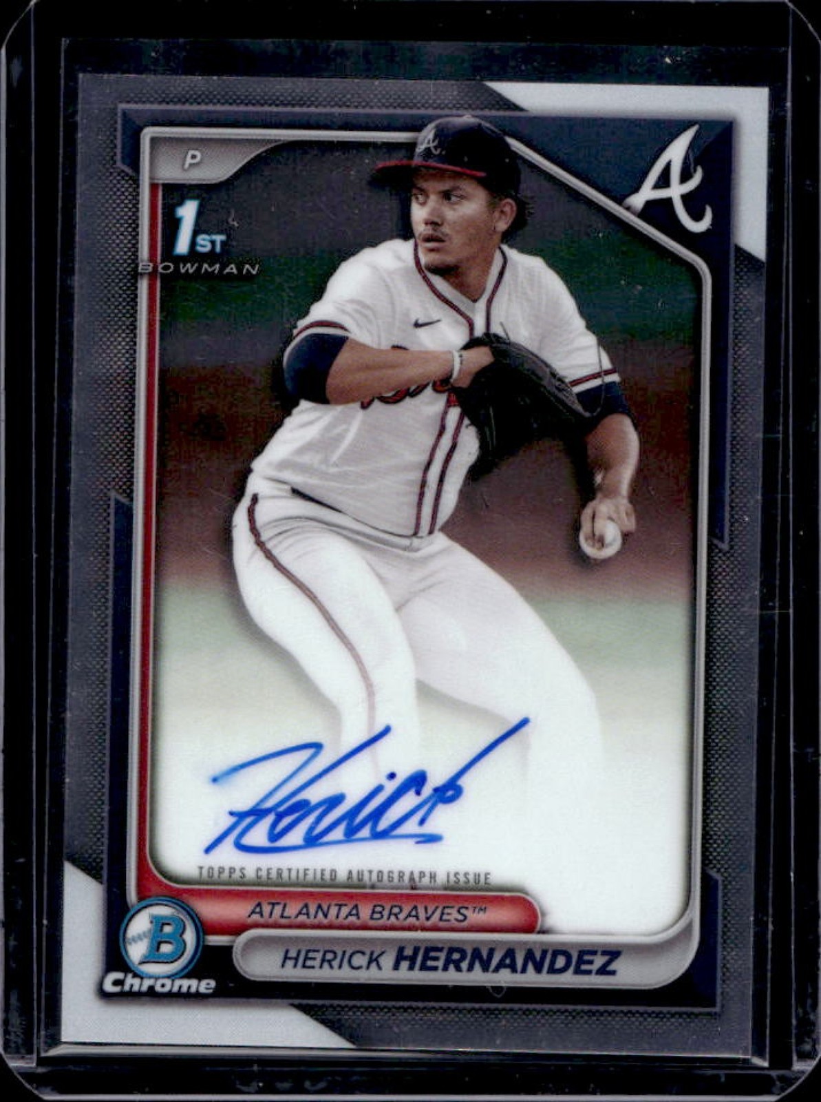 2024 Bowman Draft Herick Hernandez Chrome Auto 1st #CPA-HH Braves