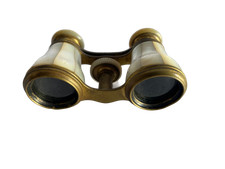 Antique Mother of Pearl Brass Opera Glasses Binoculars Theater Concert Vintage