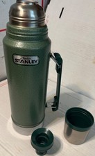 VINTAGE STANLEY ALADDIN GREEN QUART THERMOS MODEL #A-944DH -MADE IN USA!