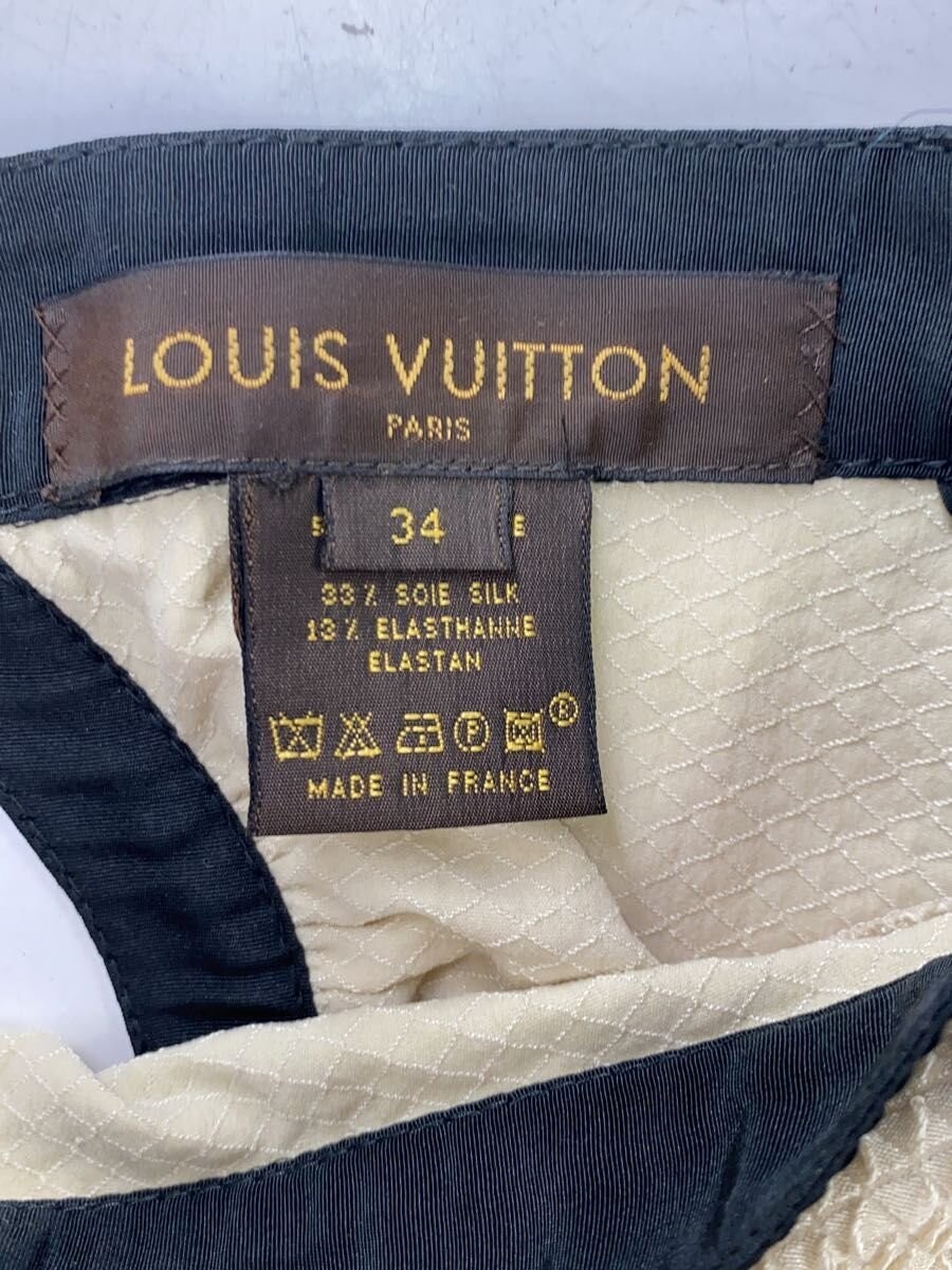 LOUIS VUITTON Skirt, Size 34, Polyester, Cream, Solid Color thumbnail 3
