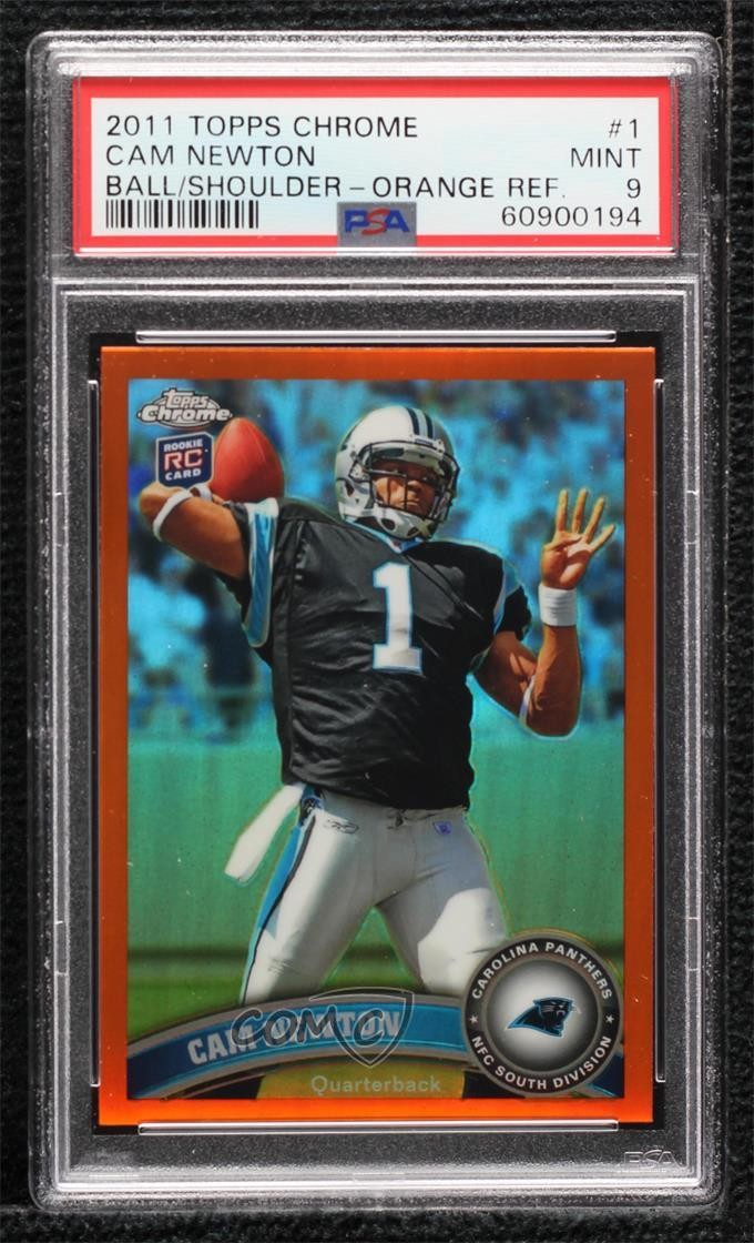 2011 Topps Chrome Retail Orange Refractor Cam Newton #1 PSA 9 MINT 0w8