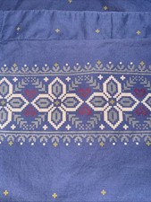 2 Vintage IKEA Ellen Swiss Cross Floral Pillow Shams