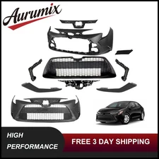 New Complete Front Bumper Cover & Grille Set For 2020-2022 Toyota Corolla LE XLE