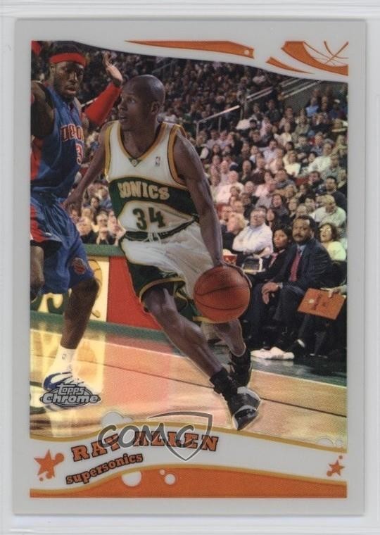 2005-06 Topps Chrome Refractor 334/999 Ray Allen #10 HOF 4f5