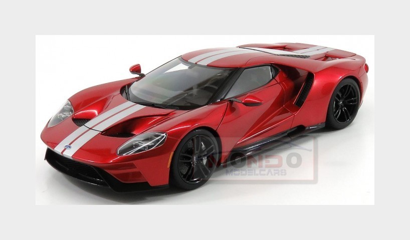 AUTOart Ford GT 2017 Liquid Red with Silver Stripes 72943