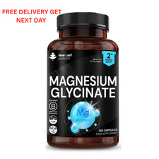 Magnesium Glycinate Capsules High Strength 1040mg Fatigue Bone Health 120 caps 0.13 per thousand milligrams